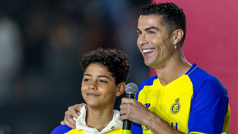 The eldest son of Cristiano Ronaldo, Cristiano Jr, was called up for the first time by Portugal's under-15s on Tuesday.