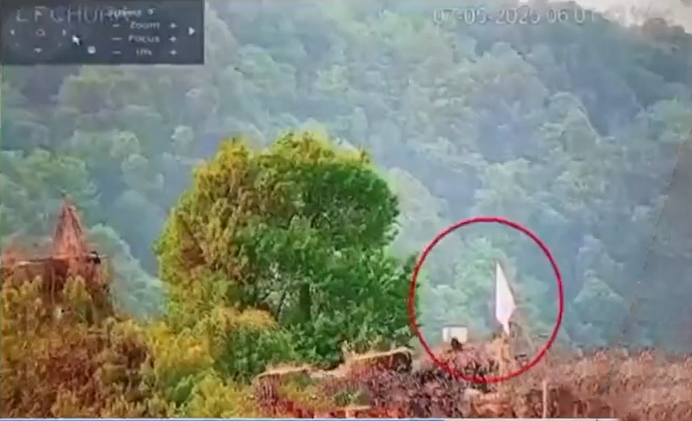 In a surprising development along the Line of Control (LoC), security sources confirmed that India raised a white flag.