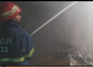 fire erupts in solar panel factory in Korangi