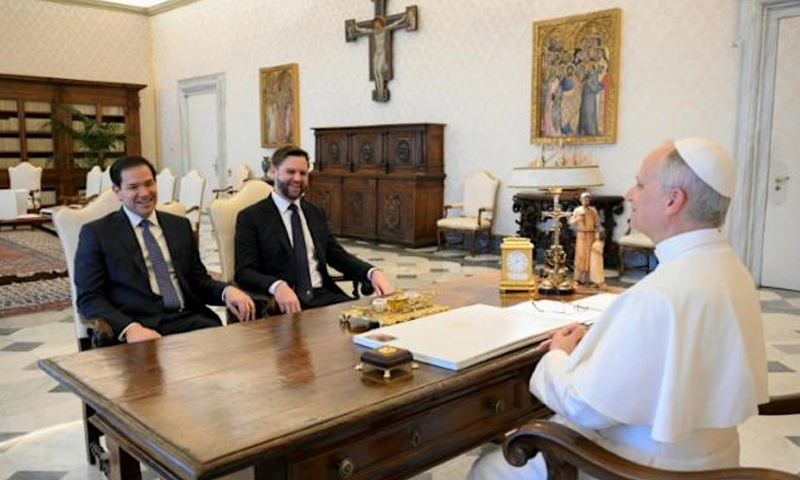 Pope Leo meets Vance