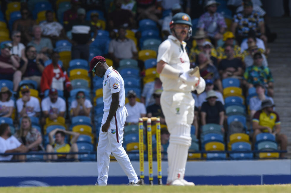 Australia's pace attack demolished West Indies' fragile batting, routing the hosts for just 141 off 33.4 overs to complete a 159-run victory.