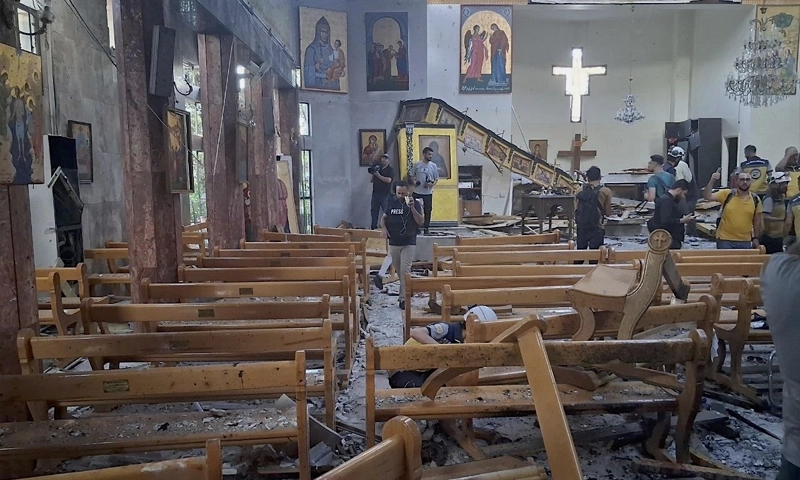 Suicide bombing at Damascus church kills at least 15