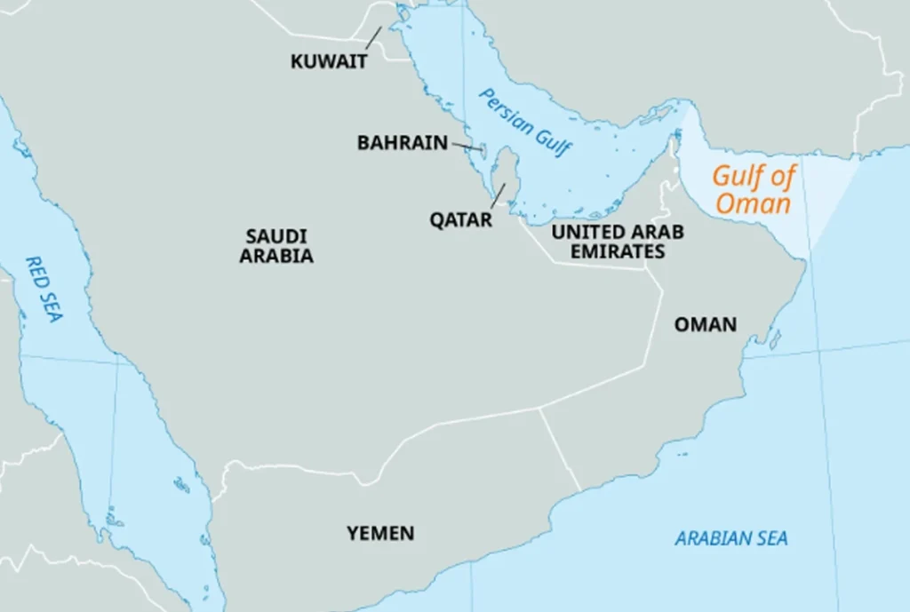 Oman ships fire