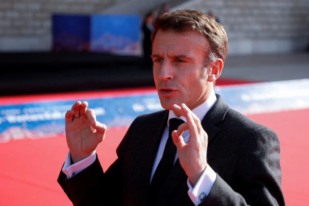 French President Macron underlined his differences with Trump over Iran, appearing to oppose tougher military action against Tehran.