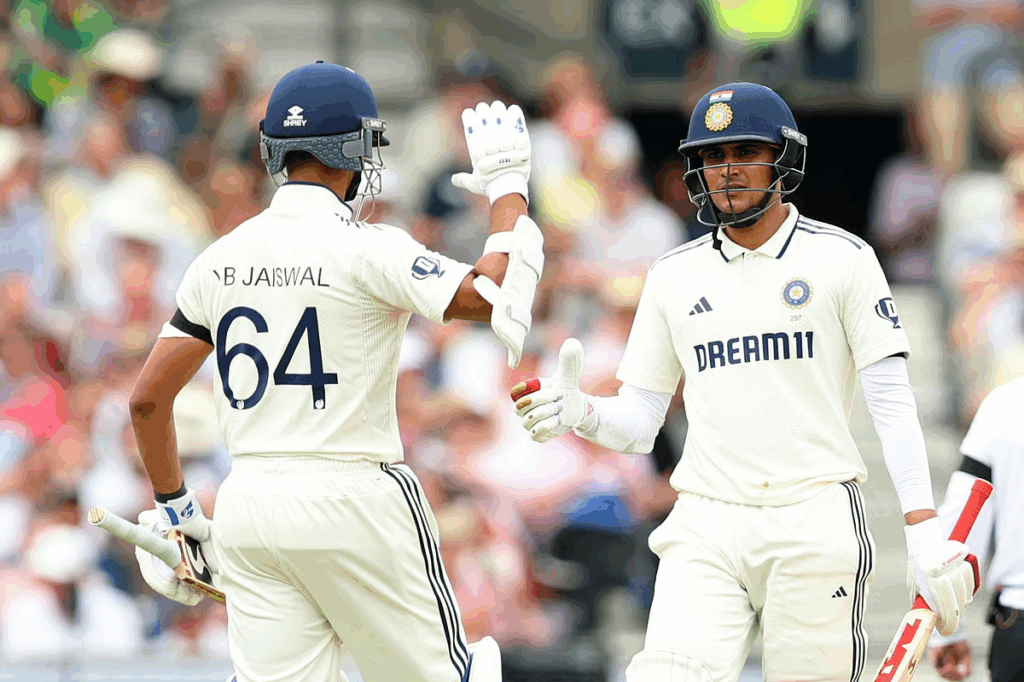 Centuries from opener Jaiswal and Gill fired India to a commanding position in their series opener against England.