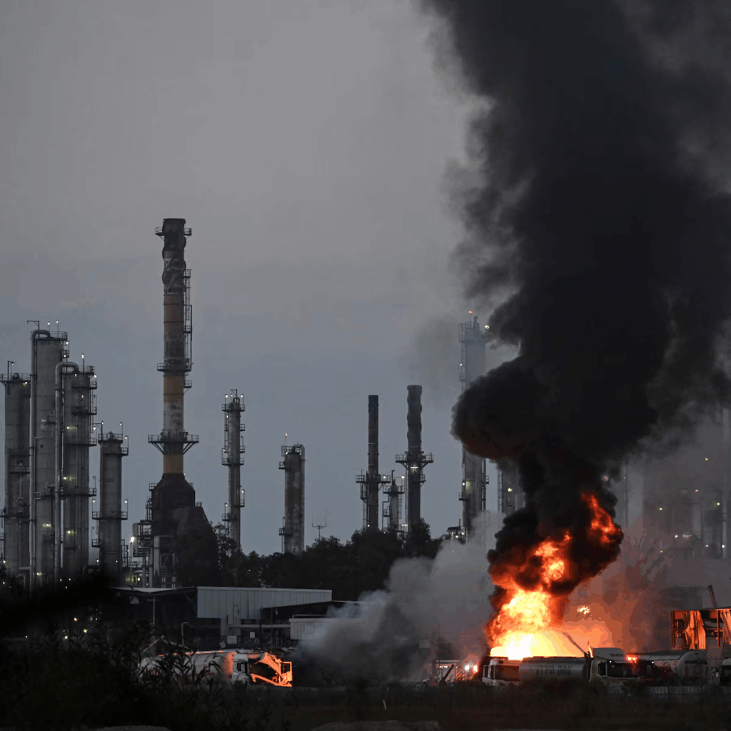 Iran launched a series of drone and missile attacks targeting key locations in Israel, including the Haifa power station. (Photo courtesy: Reuters)