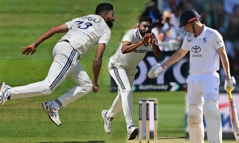 Mohammad Siraj against England