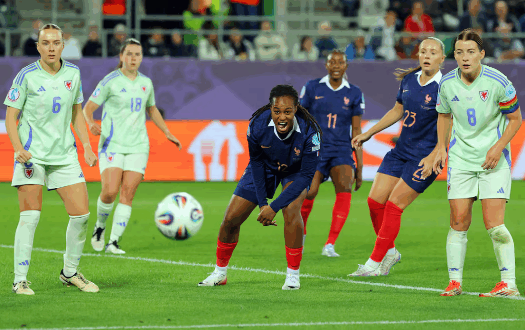 France produced a dominant display to thrash Wales 4-1 and go top of Group D at Euro 2025 on Wednesday, outclassing their opponents.