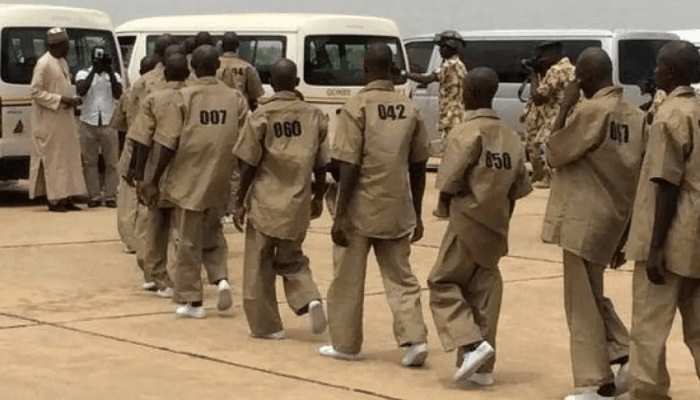 Nigeria slapped 44 Boko Haram militants with jail terms of up to 30 years for funding terrorist activities.