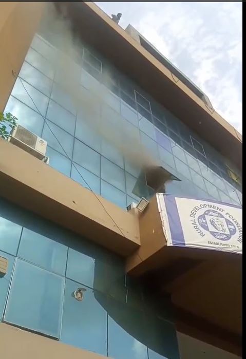 Tax building catches fire in G-9 Islamabad