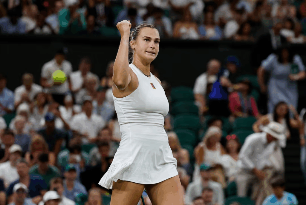 Aryna Sabalenka rallied from a shaky start to defeat Emma Raducanu 7-6(6) 6-4 in the third round, avoiding the fate of other high-profile Wimbledon seeds.