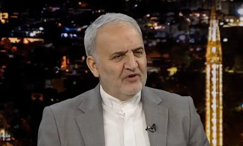 iranian ambassador Reza Amiri Moghadam speaks at HUM News talk show