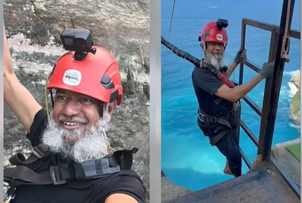 Dr Zakir Naik bungee jumping