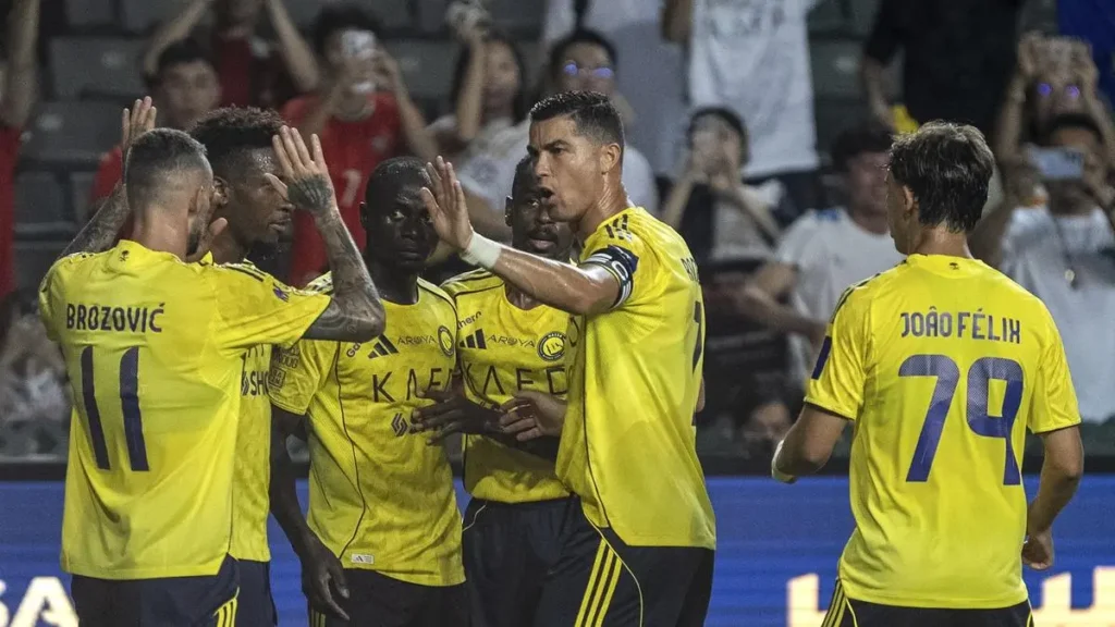 Al-Nassr overcame a tough challenge to beat Al-Ittihad 2-1 in their Saudi Super Cup semi-final at Hong Kong Stadium.