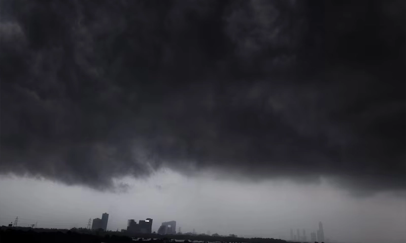 Dark monsoon clouds