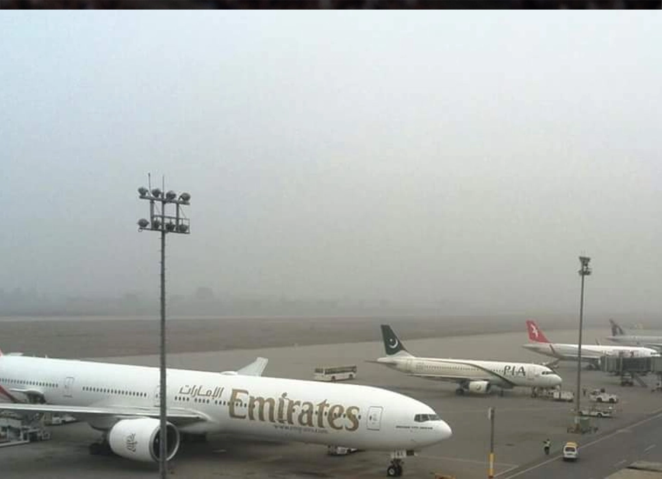 PIA temporarily moved all flight operations from Sialkot International Airport to the Lahore airport following flooding at Sialkot.