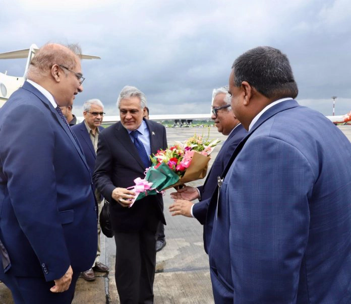FM Ishaq Dar reaches Bangladesh