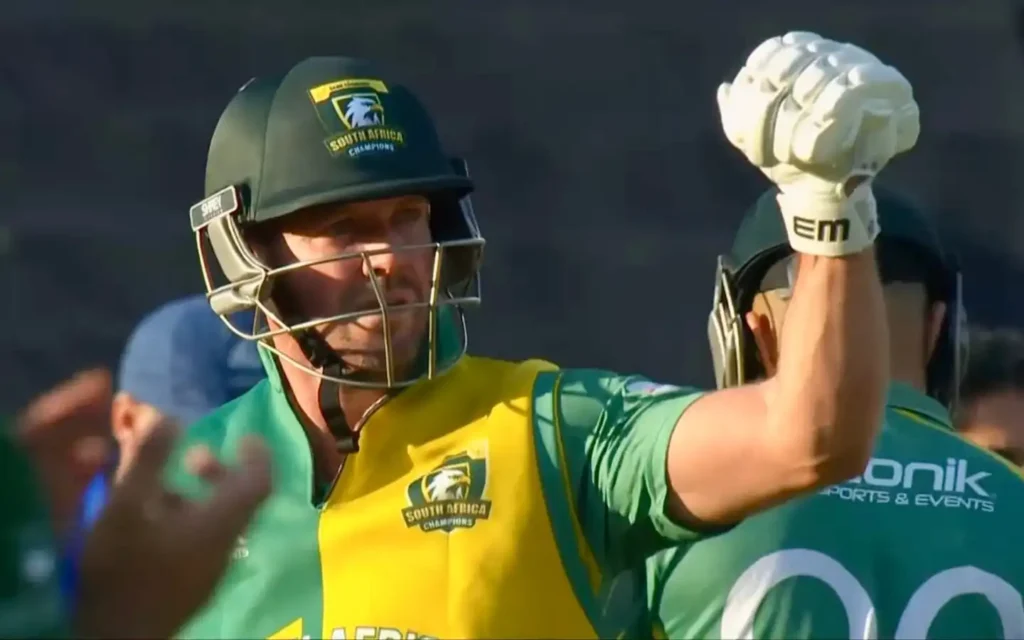 AB de Villiers waves blade after smashing ton in WCL final