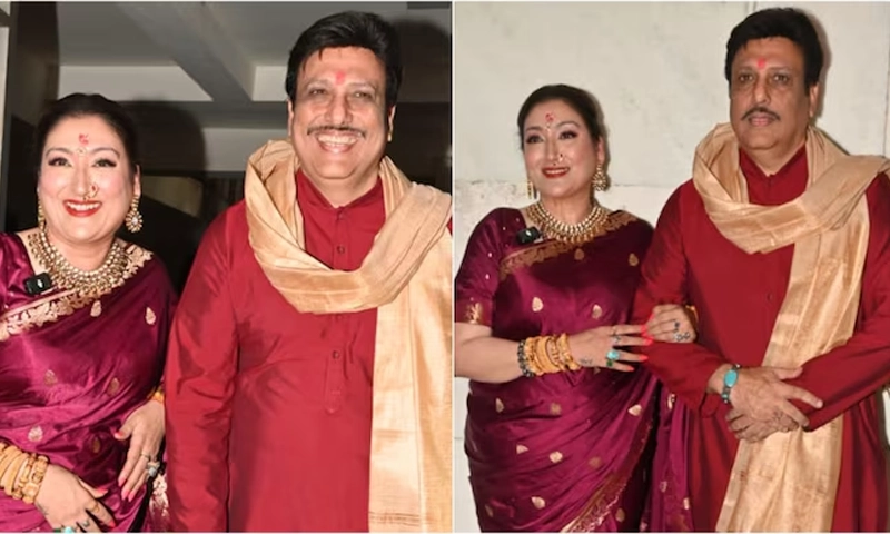 govinda and sunita at ganesh chaturhi