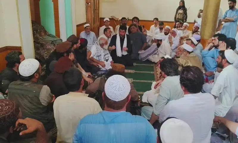 jirga members meeting TTP in Bajaur