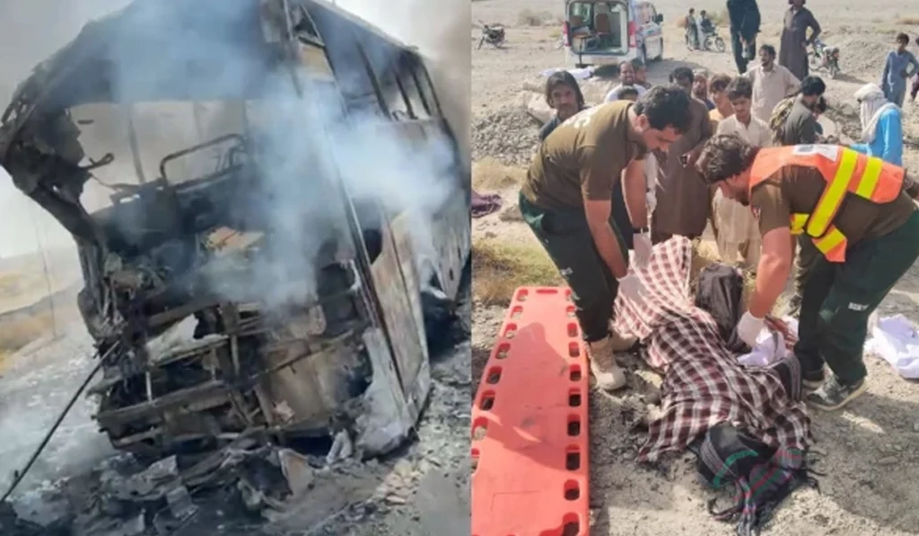 Panjgur bus, oil vehicle collision