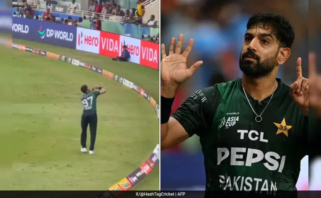 Haris Rauf's 6-0 gestures irk Indian fans