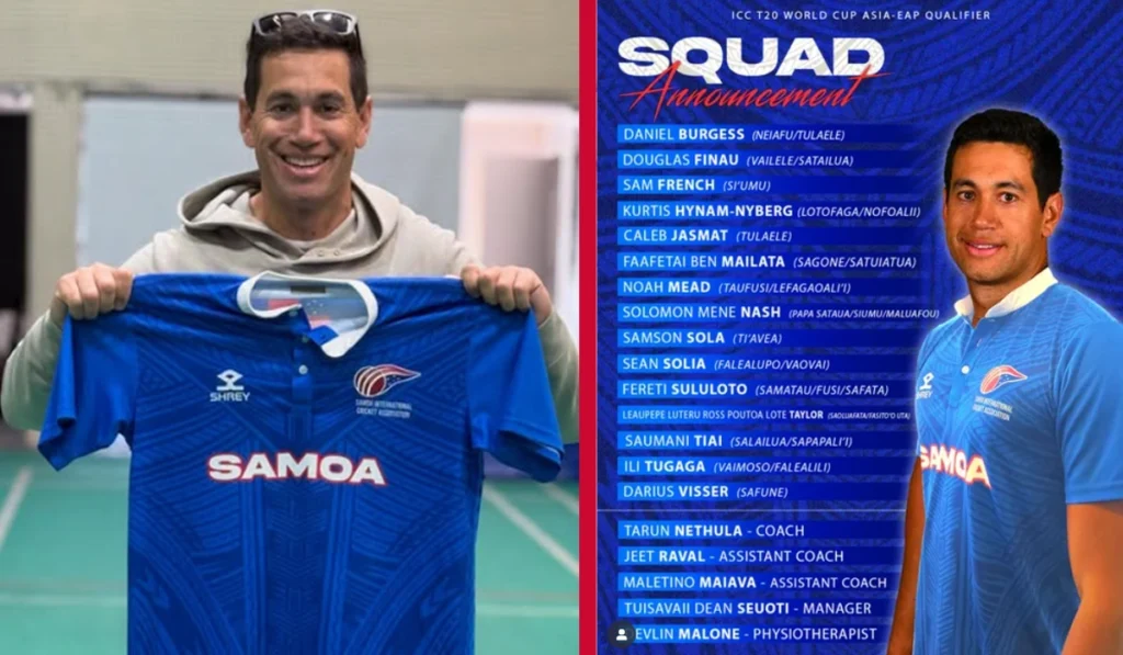 samoa t20 squad includes Ross Taylor