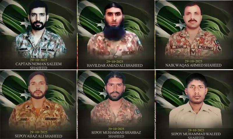 captain among six soldiers martyred in Kurram operation