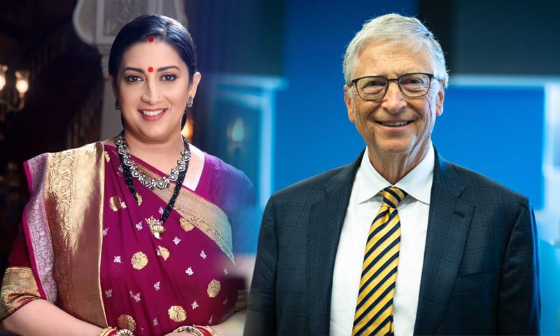 Smriti Irani Bill Gates