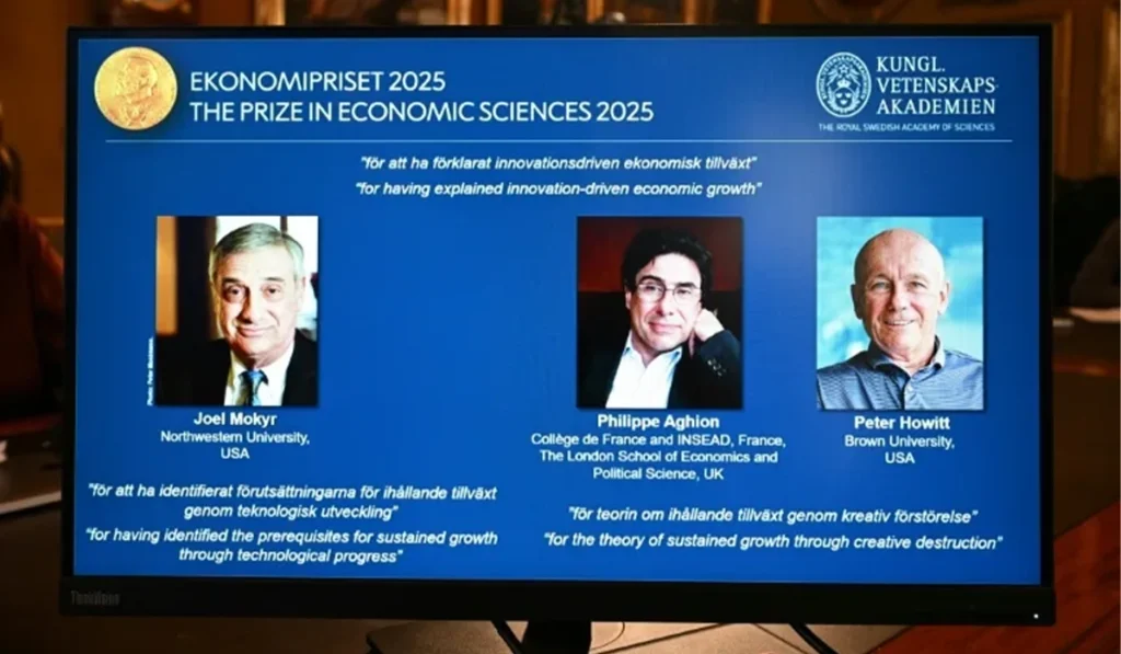 Nobel economics prize awarded for work on innovation, creative destruction