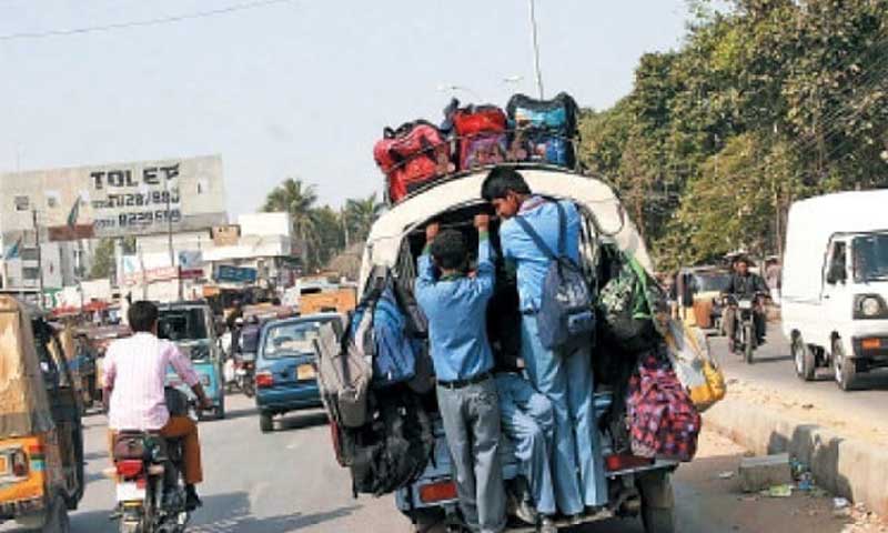 Karachi school van