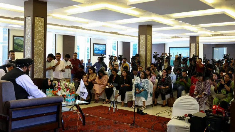 Taliban women press conference Delhi