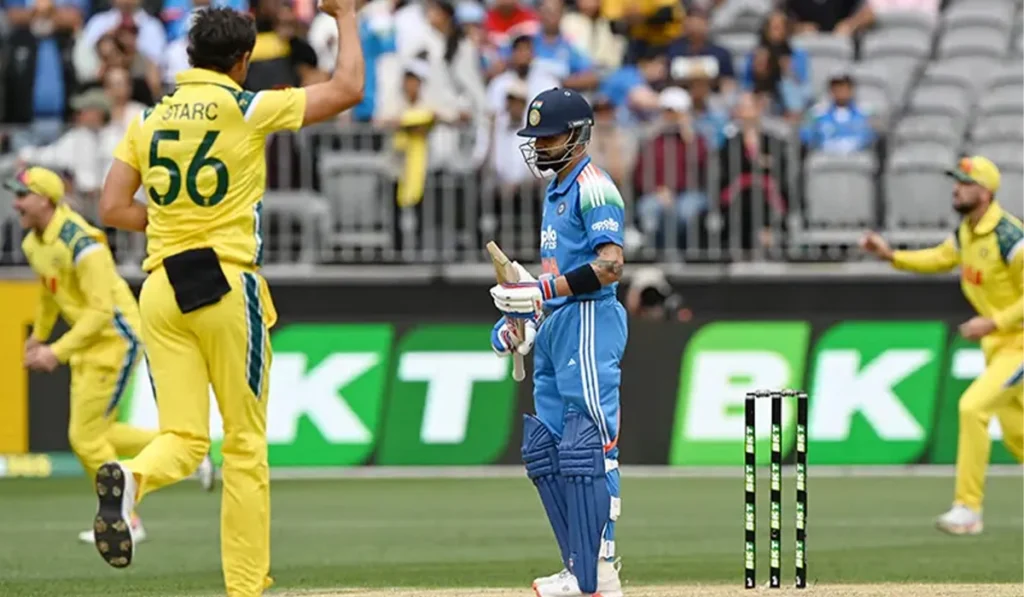 Australia win rain-hit ODI as Rohit and Kohli return only to fail
