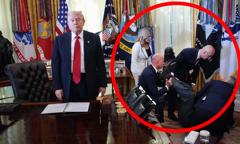 Guest collapsed during an Oval Office event focused on reducing the cost of weight-loss drugs