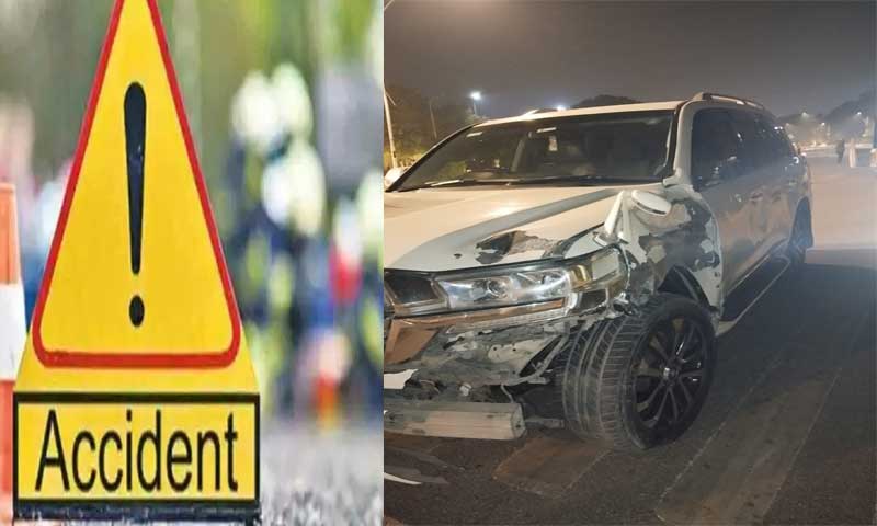 Islamabad accident scooter women