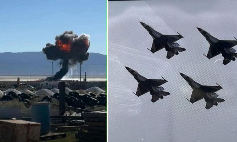 US Air Force fighter jet crashes as video goes viral