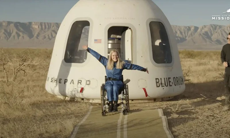 First Wheelchair User Flies Into Space