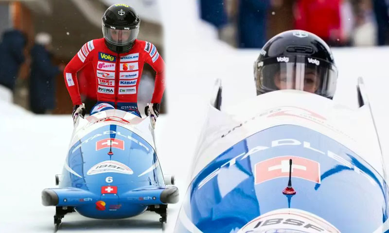 Hasler makes history with European monobob gold on home ice in St Moritz