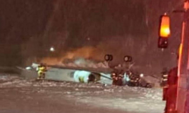 Private jet carrying eight passengers crashes in Wales