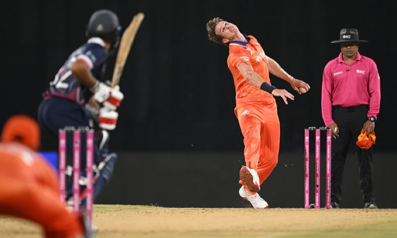T20 World Cup: USA post 196 for 6 against Netherlands in Group A clash