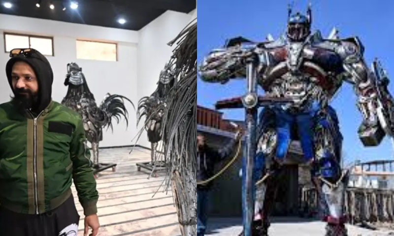 Pakistani artist turns scrap into breathtaking sculptures