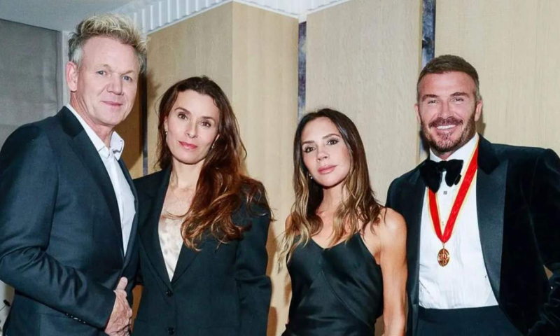 Gordon Ramsey with the Beckhams