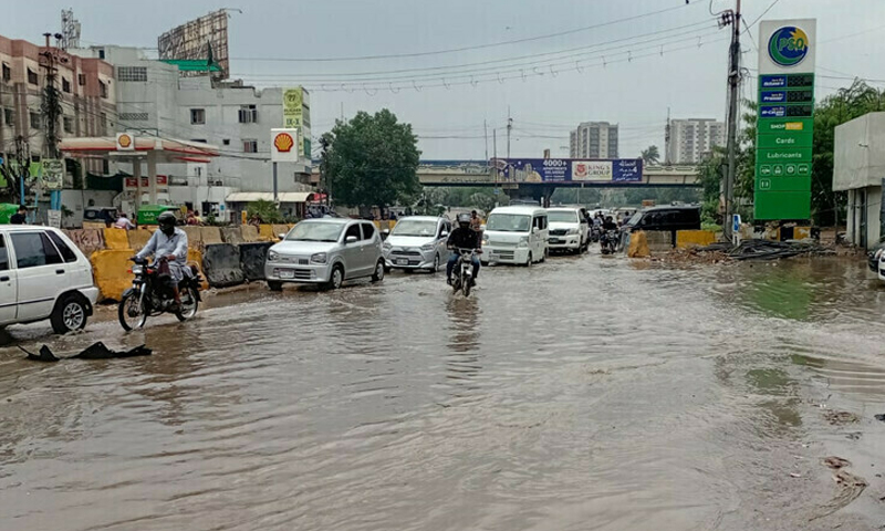 Rain, hail lash parts of Karachi