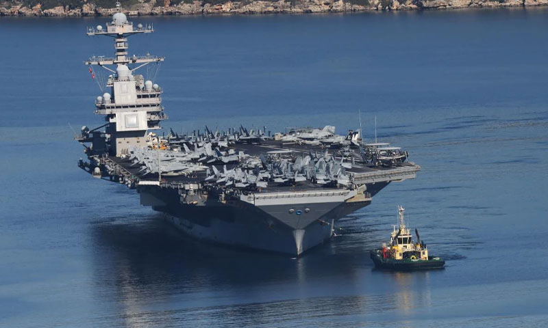 US aircraft carrier deployment boosts military presence in eastern Mediterranean
