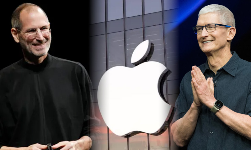 Steve Jobs and Tim Cook