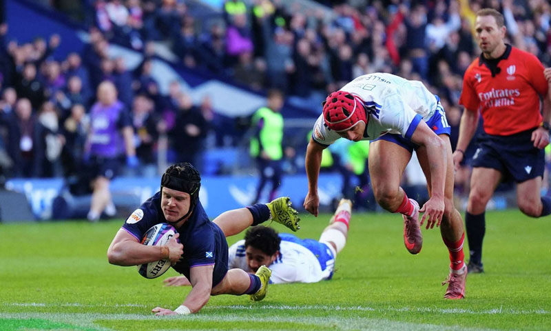 Rugby: Scotland beat France 50-40, keep Six Nations title race alive