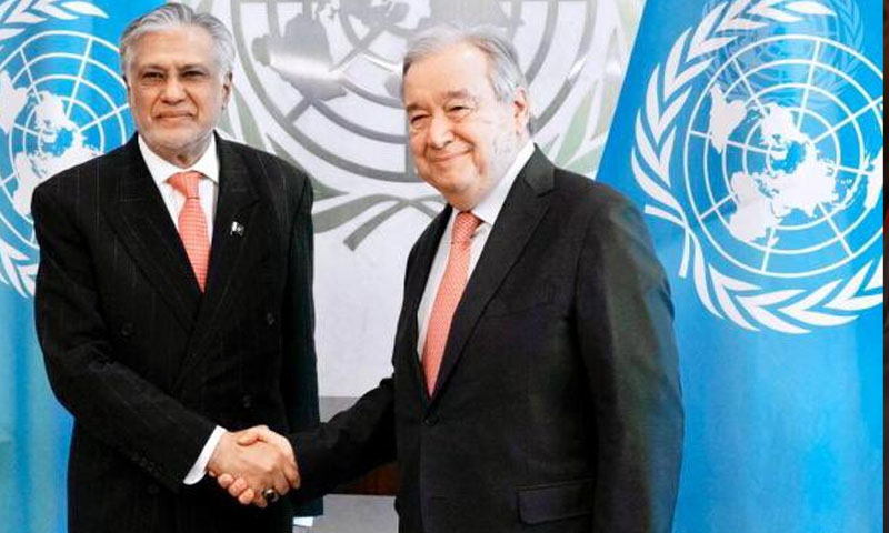 Dar, UN chief discuss regional peace, Islamabad talks