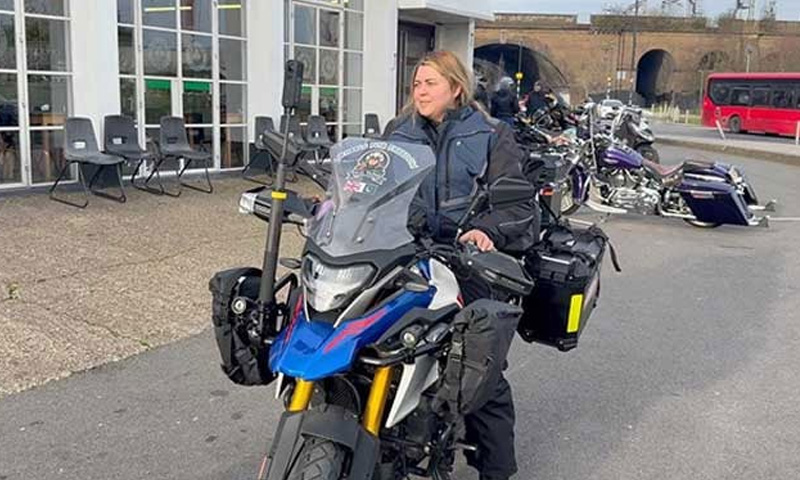 female biker