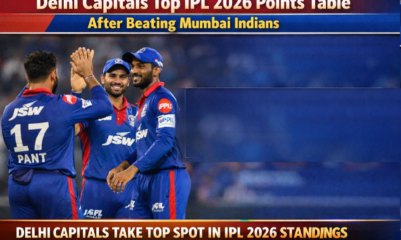 Delhi Capitals top IPL 2026 points table after beating Mumbai Indians