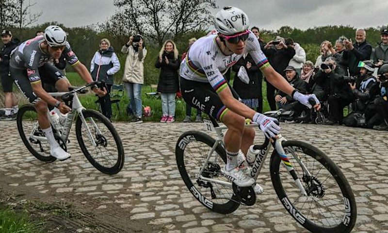 Van Aert finally conquers Paris-Roubaix, beats Pogacar in epic sprint finish